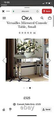 Oka Versailles Dressing Side Table Verre Miroir
