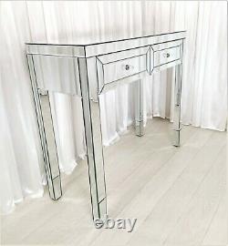 Table D'habillage Amesbury Premium Plus Bureau De Console De Table En Verre Miroir Vanity
