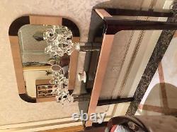 Table D'habillage Avec Miroir Console De Luxe Dresser Chambre En Bois Meubles Élégants