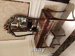 Table D'habillage Avec Miroir De Luxe Coffre De Tiroirs Chambre Style Rococo Baroque
