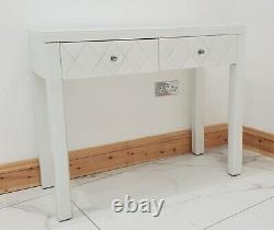 Table D'habillage Glass Blanc Hall D'entrée Miroir Pro Table D'habillage Vanity Uk