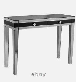 Table D'habillage Miroir Noir Beautify/console/vanité/desk 2 Tiroirs De Rangement