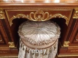 Table D'habillage Miroir Tabouret Chambre De Luxe Baroque Rococo Style Coffre Des Tiroirs