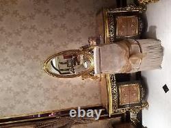 Table De Dressing Avec Miroir 2 Pièces Console De Luxe Chambre Baroque Style Rococo