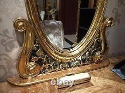 Table De Dressing Avec Miroir 2 Pièces Console De Luxe Chambre Baroque Style Rococo