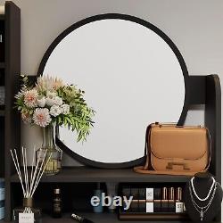 Table de maquillage et tabouret avec miroir coiffeuse avec 5 tiroirs