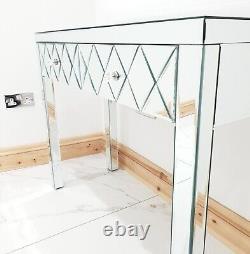 Table de toilette Table de vanité Table d'entrée Table console en verre miroir Bureau PRO