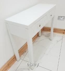 Table de toilette en verre blanc avec miroir pour l'entrée - PRO Table de toilette Vanity