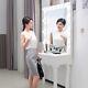 Vanity Set Avec 10 Led Lighted Mirror Tiroir Femmes Maquillage Table Blanc