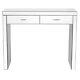Verre Charles Bentley Mirrored Hall D'entrée Mobilier 2 Console Dressing Tiroir Table