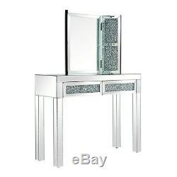 Verre Mirrored Coiffeuse Console De Chevet Commode Table / Tabouret / Miroir Option