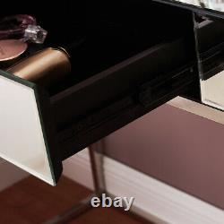 Verre Mirrored Furniture Coiffeuse Avec Console Tiroir Chambre Vanity Uk