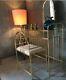 Vintage Hollywood Regency Dressing Table Vanity Mirror Glass Tier Avec Chaise