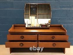 Vintage Meredew MID Century Teck Mirrored Dressing Table Buffet Bureau 60s 70s