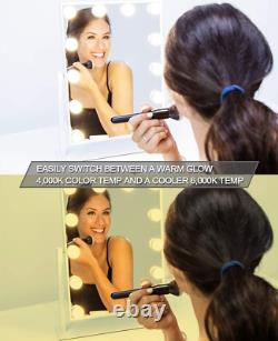 Waneway Hollywood Miroir Avec Lumières Pour La Table De Dressing De Maquillage, Éclairé