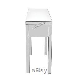 Westwood Verre Mirrored Furniture Coiffeuse Avec Chambre Console Tiroir