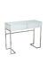 Windermere White Glass Mirrored Dressing Table Chambre À Coucher Vanity Console Unit